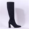 Pedro Anton Glasgow Knee High Heel Boot - Navy Suede